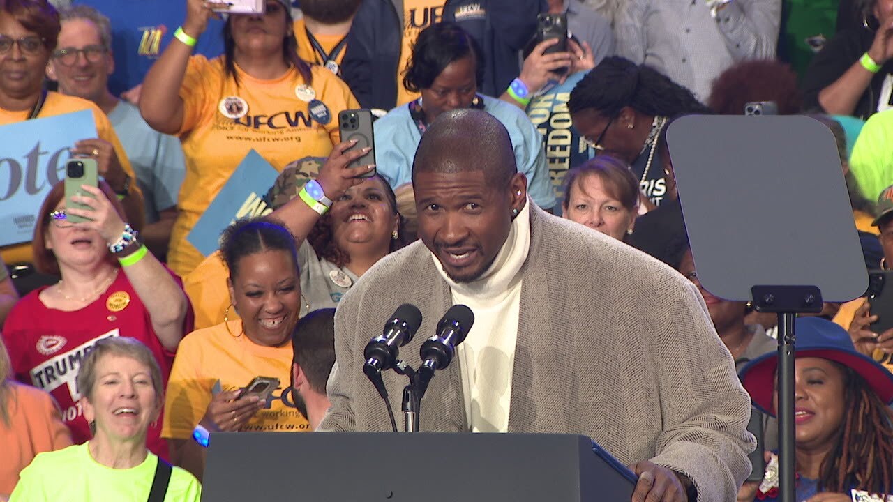 Usher campaigns for Harris in Atlanta | FOX 5 News