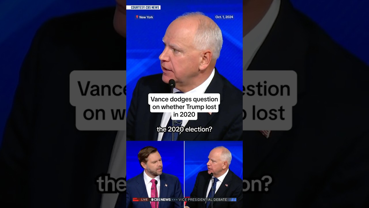 Vance dodges question on whether Trump lost in 2020