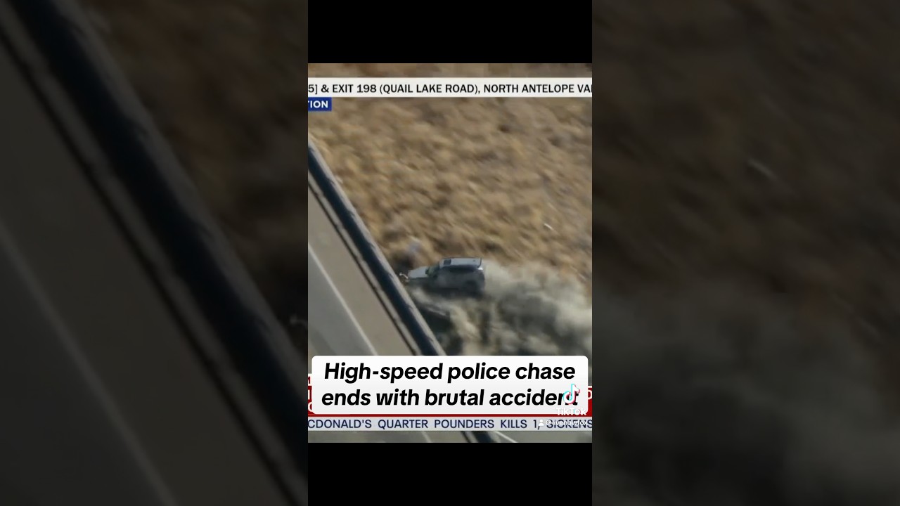 WATCH: Brutal off-road wreck after high-speed police chase