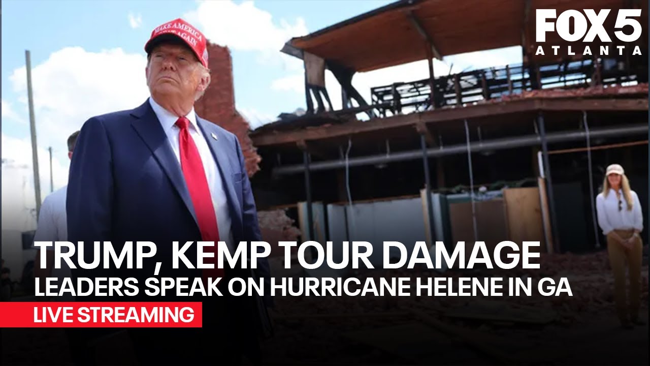 WATCH LIVE: Trump and Kemp tour Helene damage in Evans, Georgia | FOX 5 News