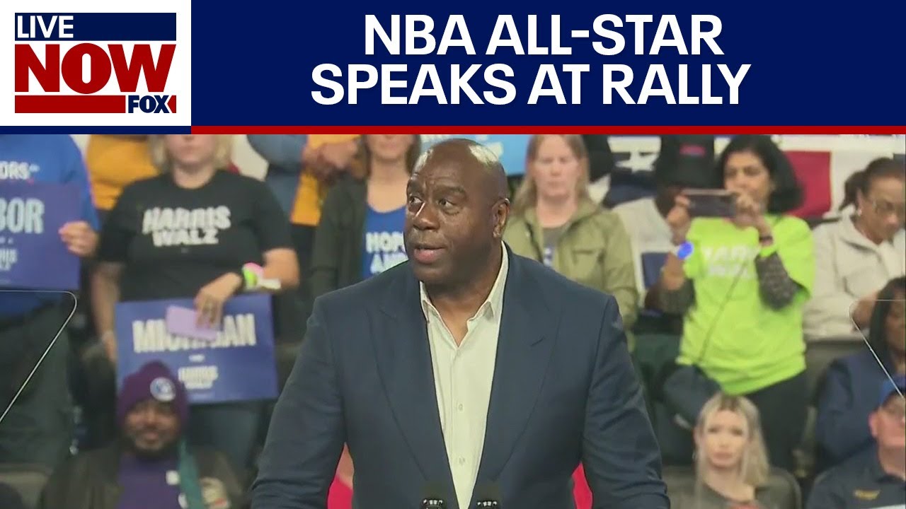 WATCH: Magic Johnson speaks at political rally  | LiveNOW from FOX