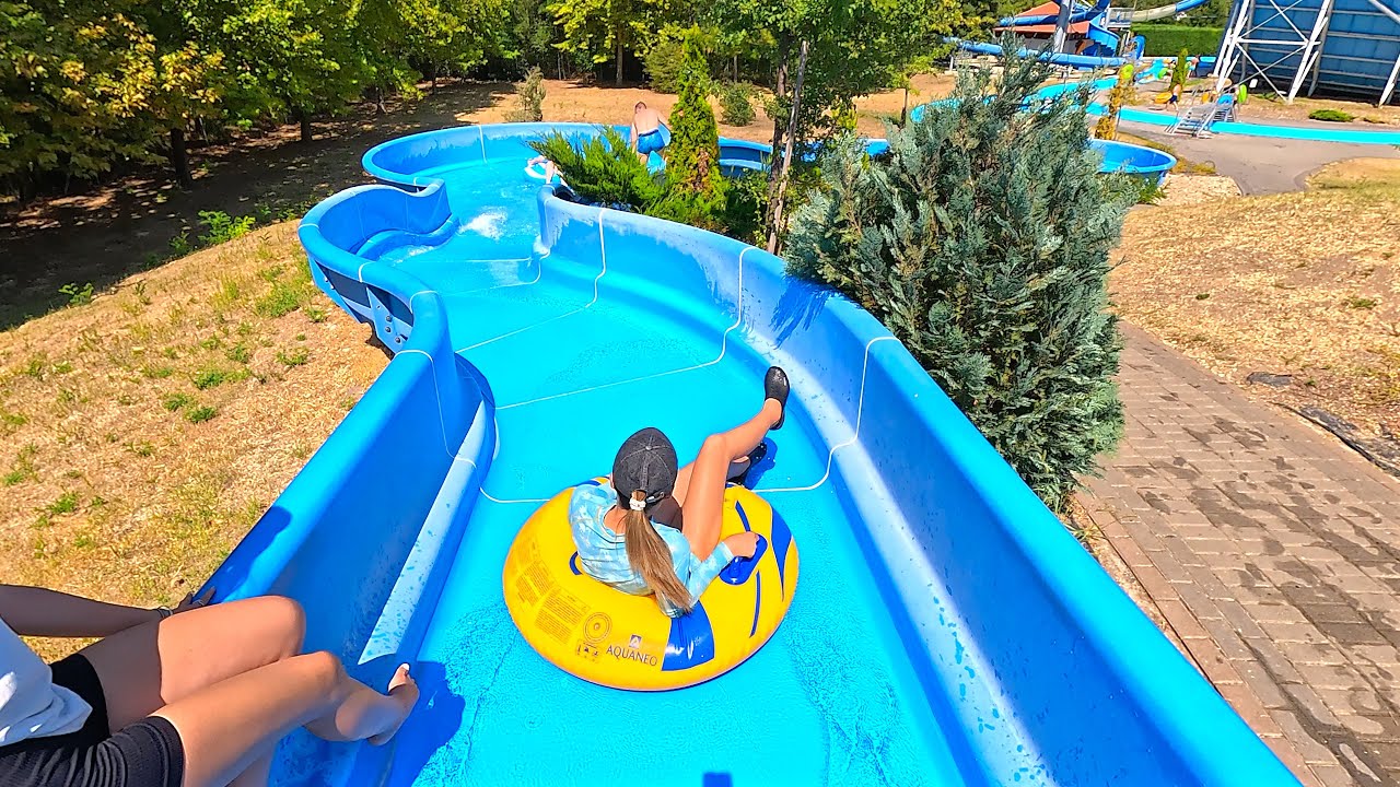 Wild River Water Slide at AquaCentrum 🇭🇺