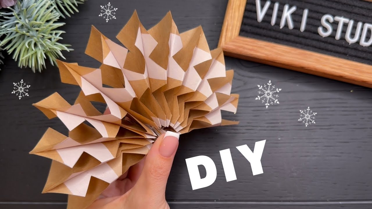 3D Paper Snowflakes Christmas Paper Craft Christmas Ornaments