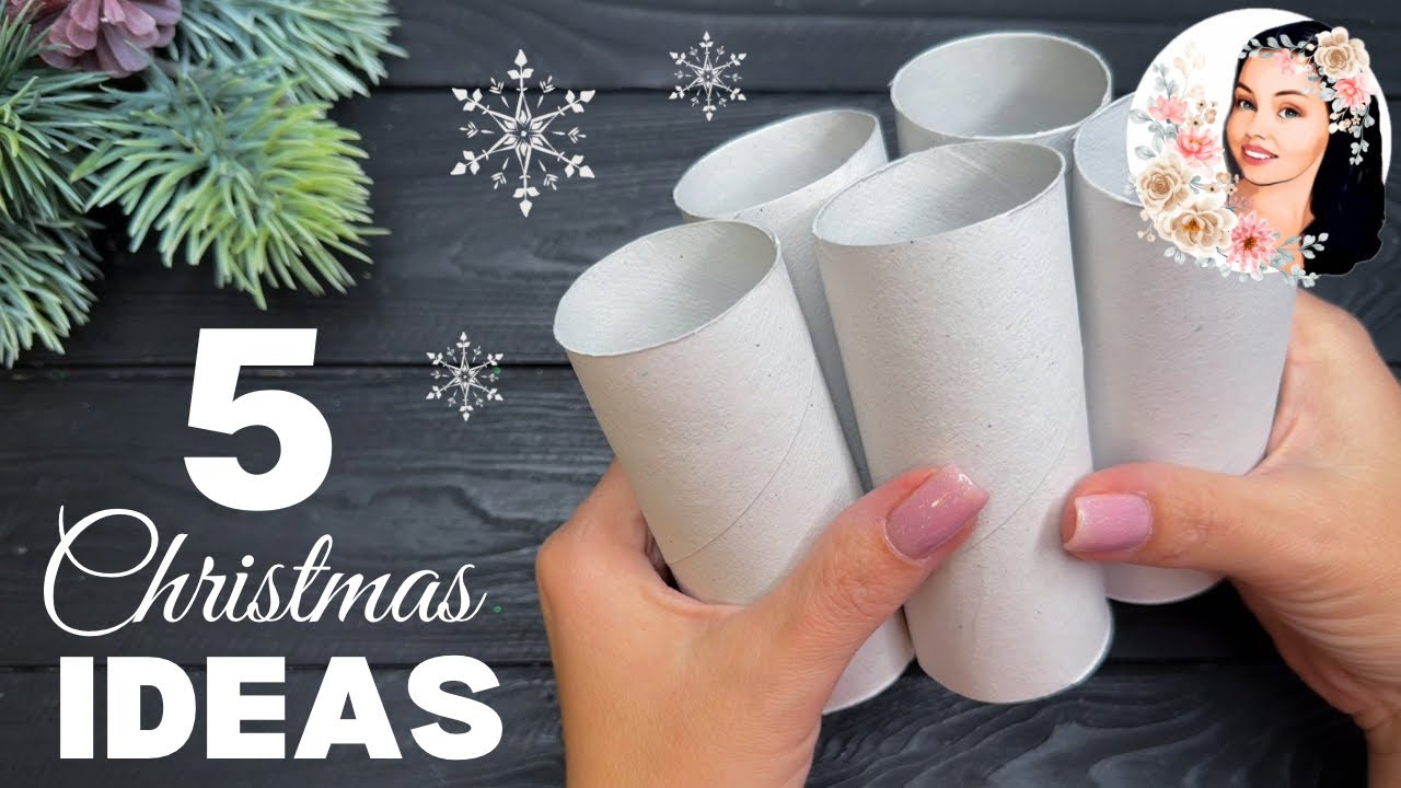 5 Christmas Crafts Ideas! Toilet Paper Roll Winter Ornaments