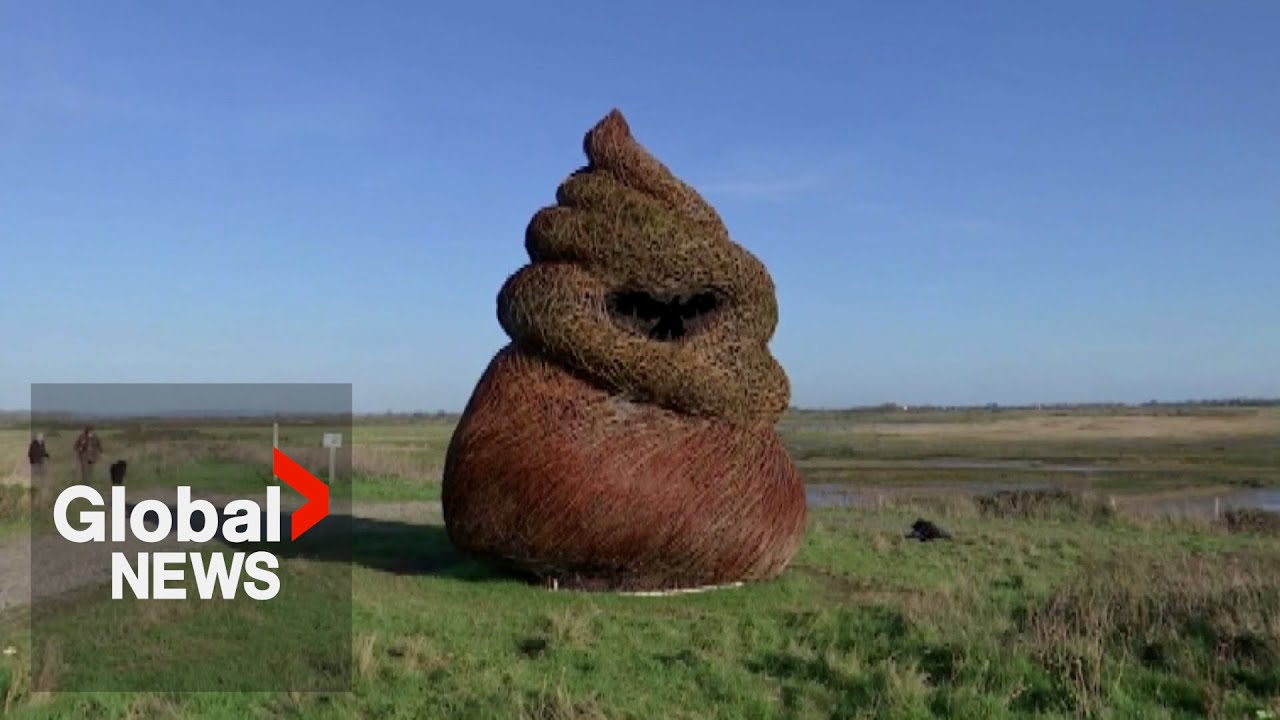 Critics take dump on new UK sculpture’s resemblance to poop emoji