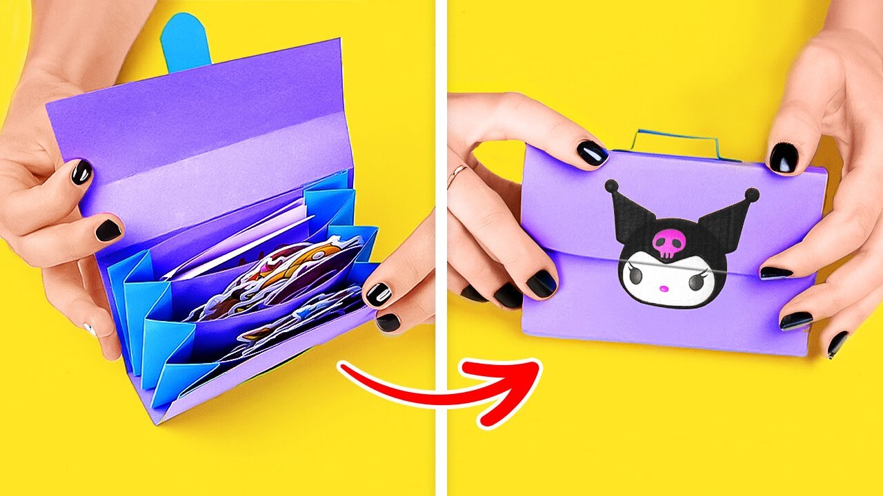 CUTE DIY PAPER WALLET 😍 CARDBOARD & PAPER CRAFT IDEAS