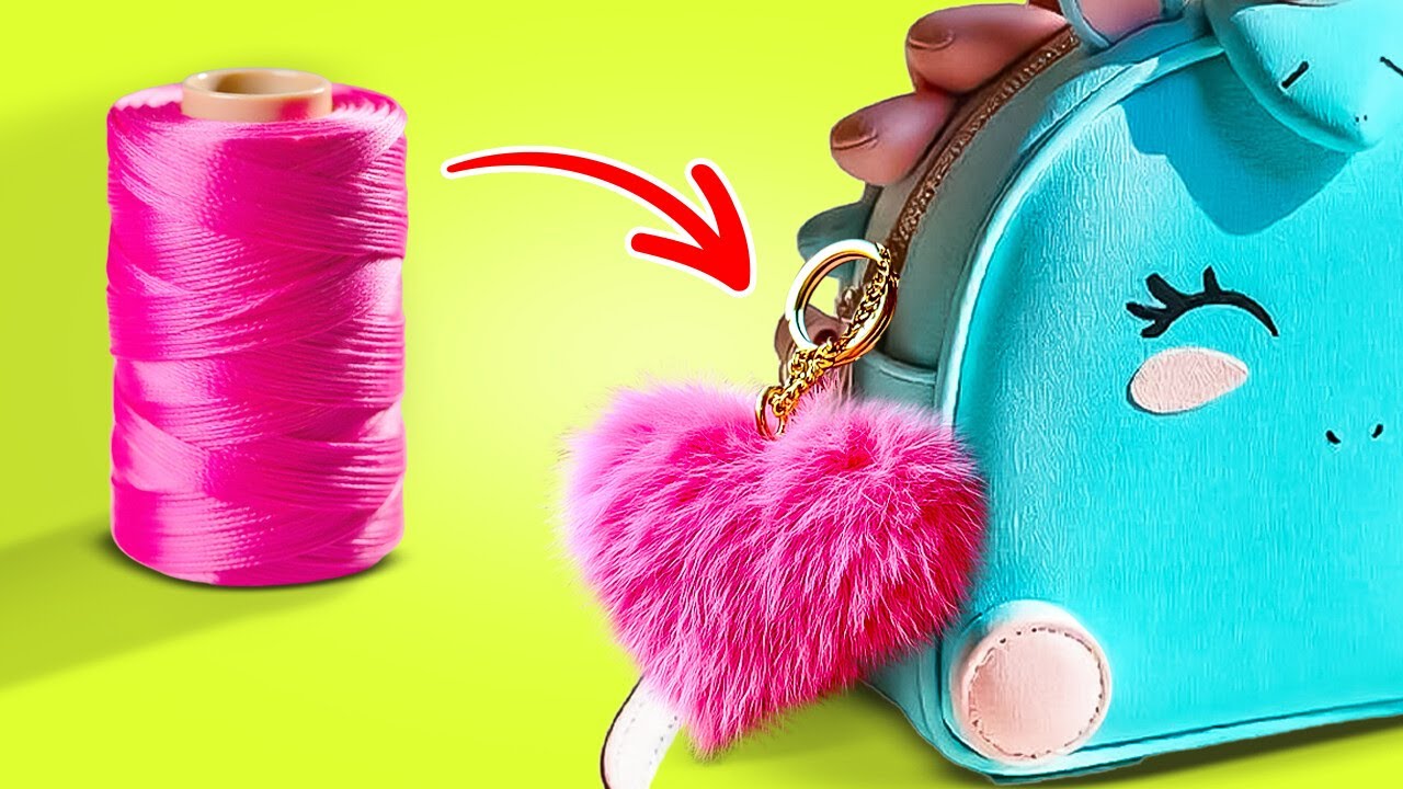 DIY HOMEMADE KEYCHAIN 💖 FASHION ACCESSORIES FROM WASTE MATERIALS
