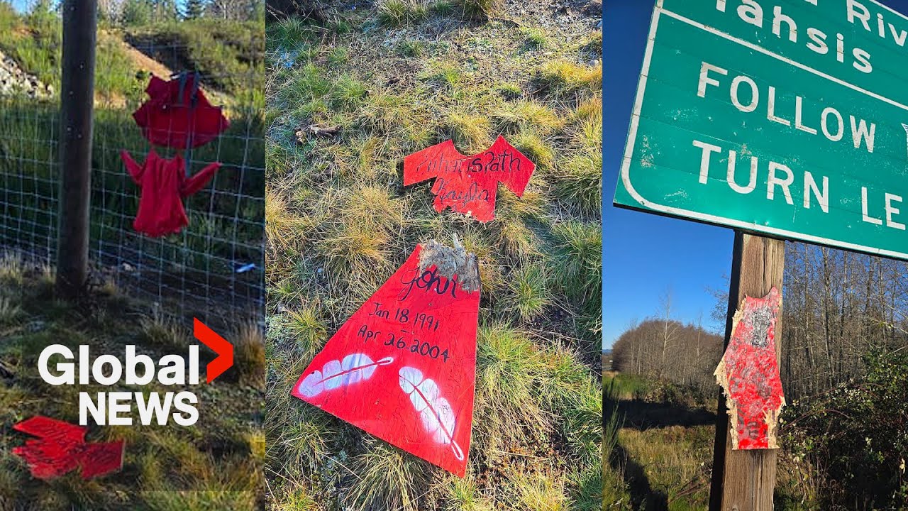 Dozens of memorial red dresses vandalized in BC, outraging Indigenous rights advocates