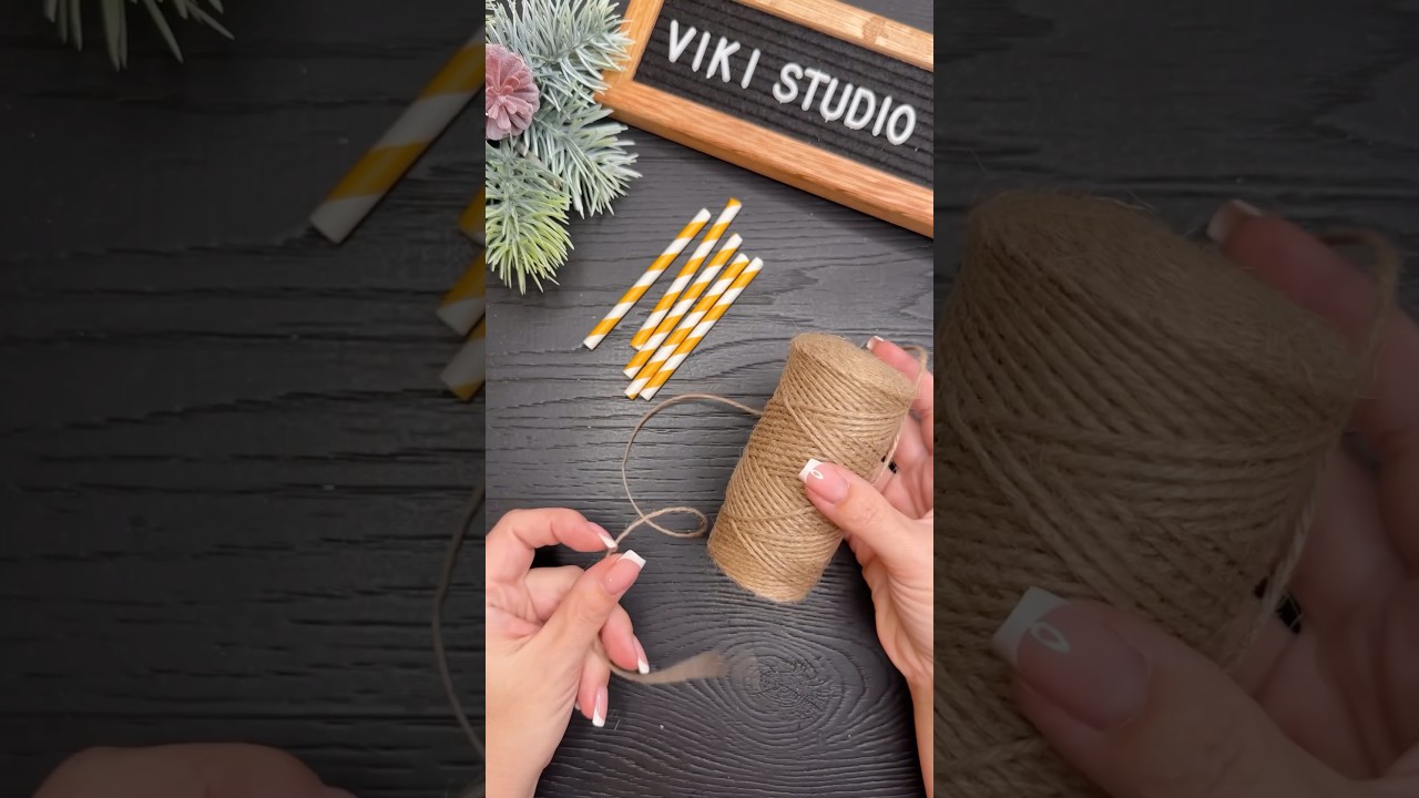 EASY Christmas Craft using Paper Straws Christmas Decorations