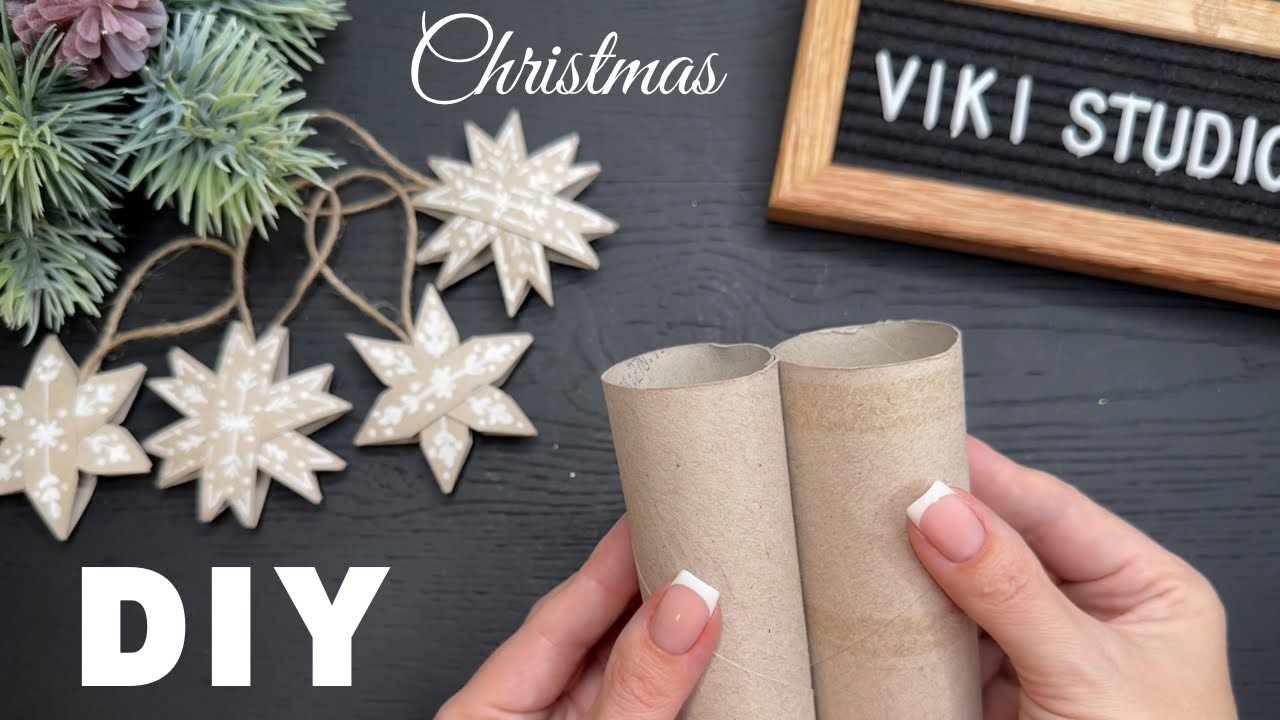 Easy Christmas Crafts Ideas! Toilet Paper Roll Winter Ornaments