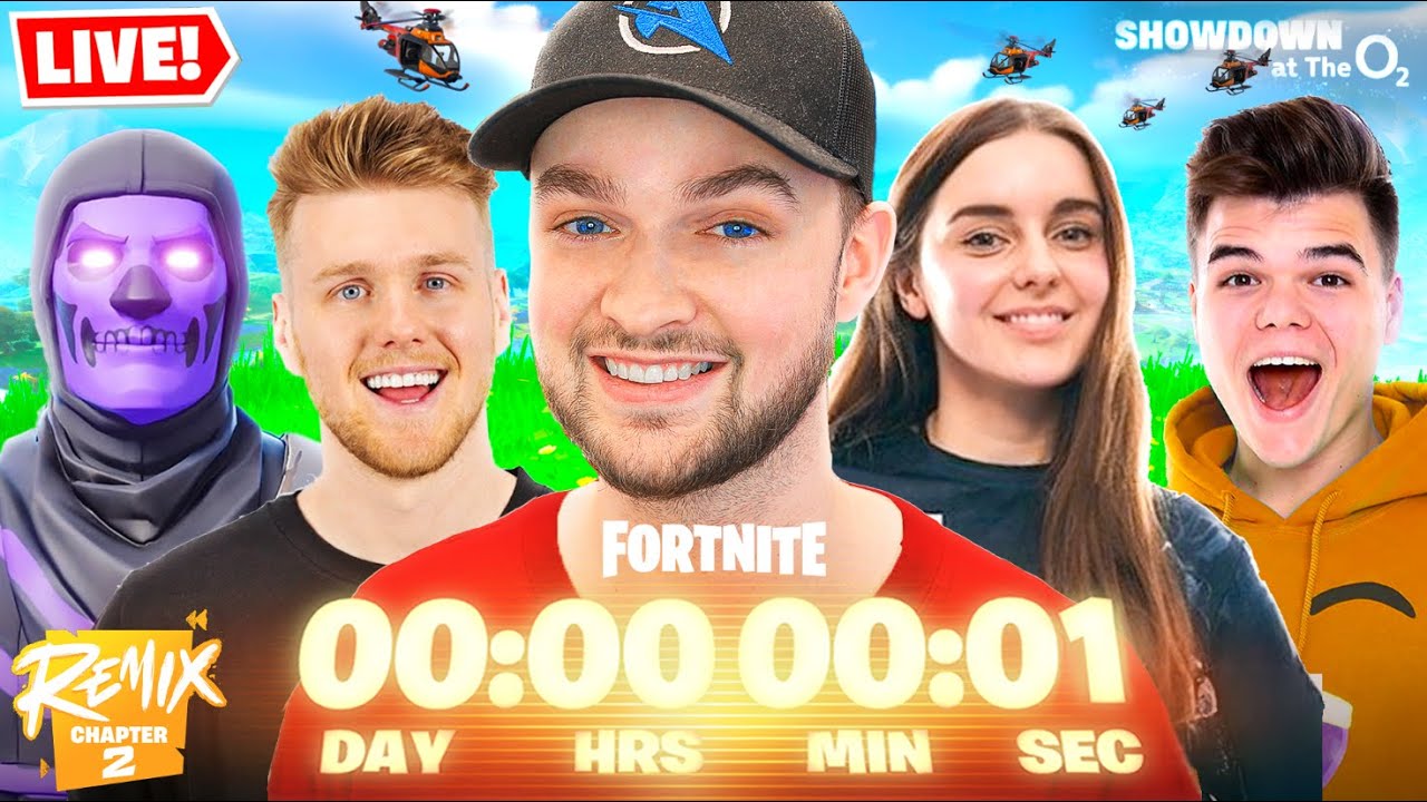 Fortnite *LIVE* Chapter 2 Remix SHOWDOWN at The O2 (w/ Ali-A, Lachlan, Loserfruit + More) AD