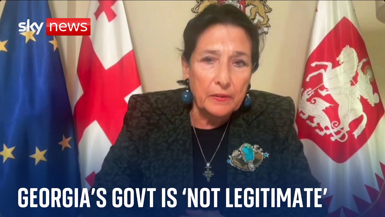 Georgia protests: President says government ‘not legitimate’ as thousands take to streets