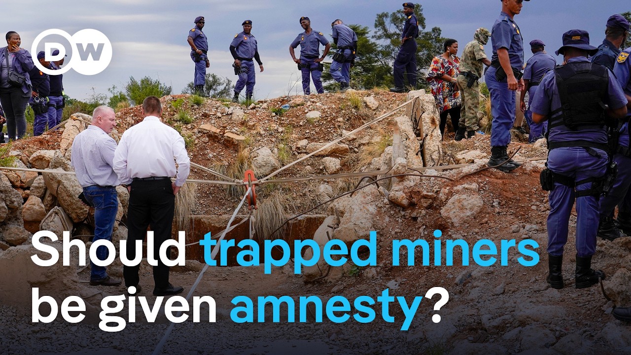 Hundreds trapped in gold mine without water as authorities wait to arrest them