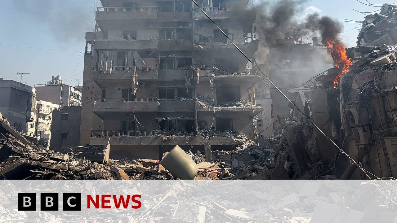 Israel strikes southern suburbs of Beirut | BBC News