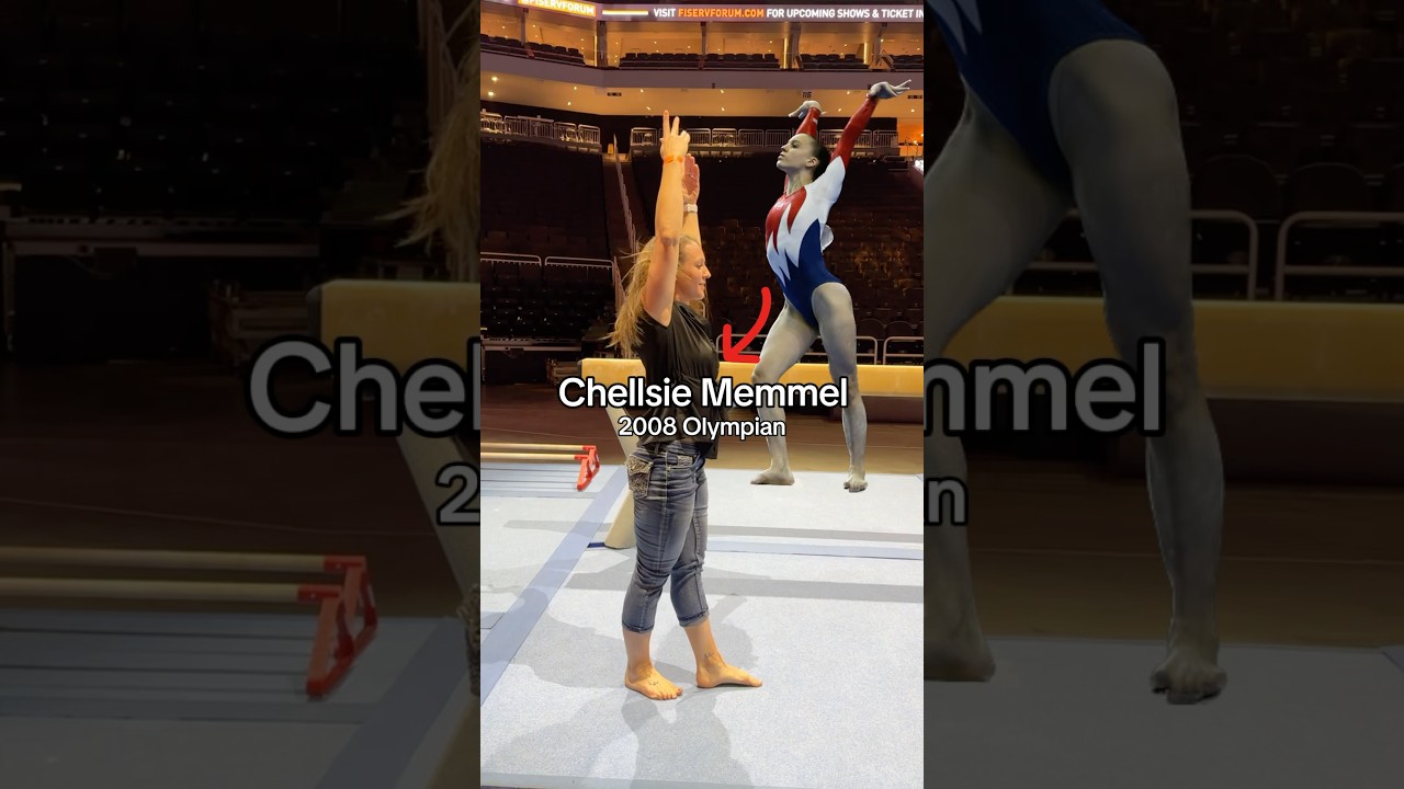 Learning an Olympian’s signature move! 😳 #gymnast #gymnastics #sports #olympics Chellsie Memmel
