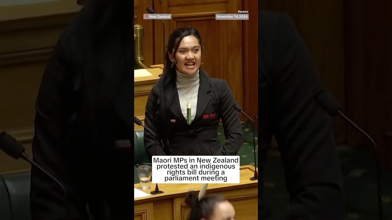 New Zealand MPs protest Indigenous treaty bill with haka