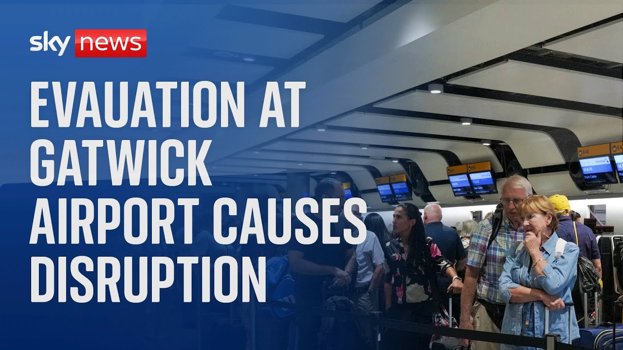 Passenger evacuated from Gatwick airport speaks to Sky News