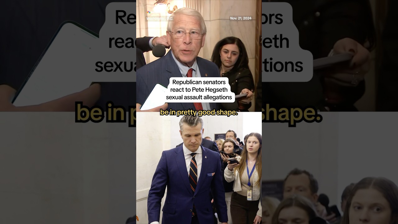 Republican senators react to Pete Hegseth sexual assault allegations