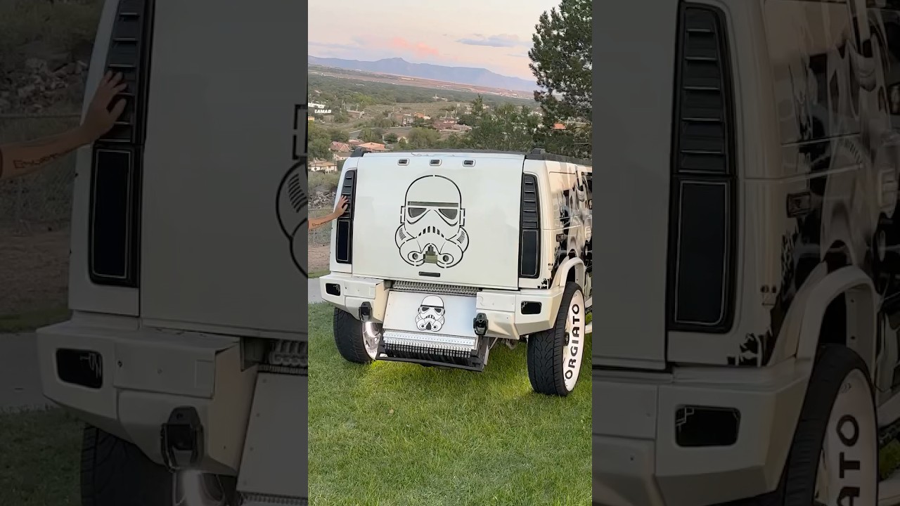 The perfect vehicle to take you to the Death Star! 😂 #starwars #vehicle #hummer