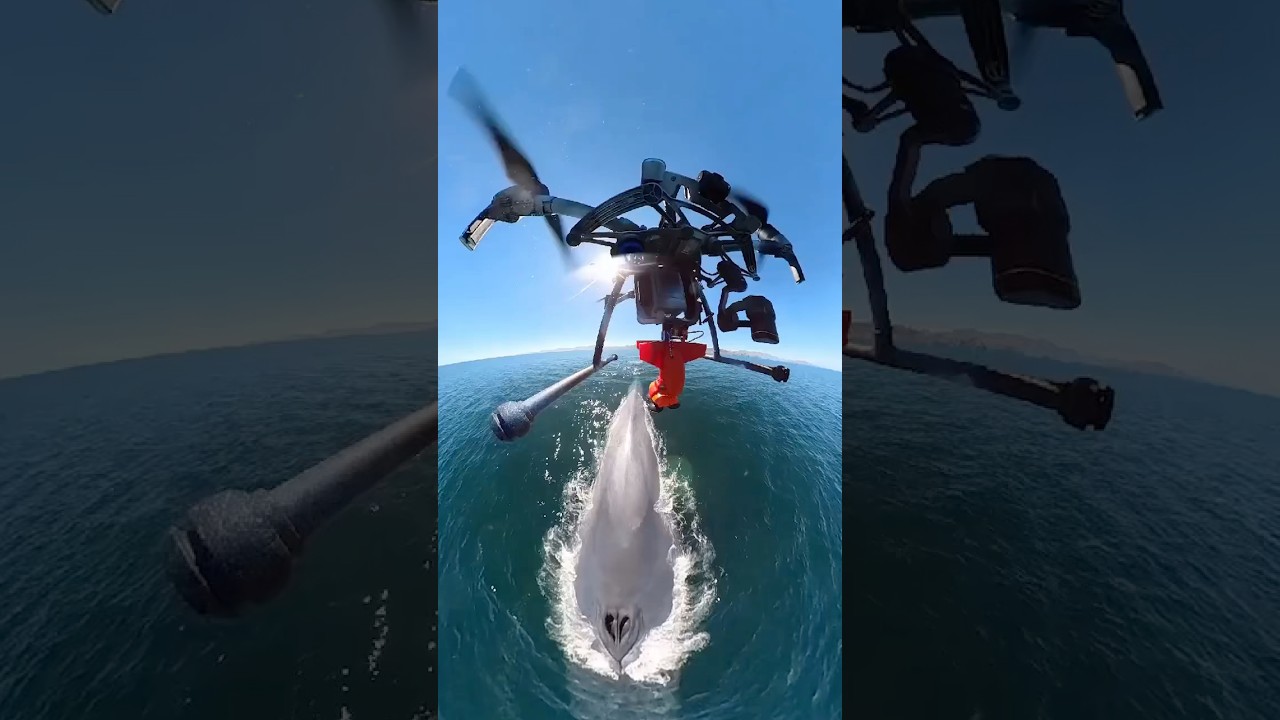 This is how scientists monitor the health of whales! 🤯 Permit SGPA/DGVS/10022/21 #drone #tech #sea