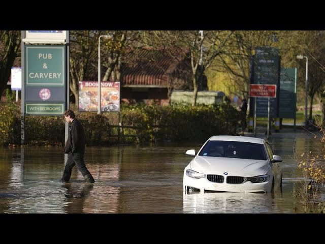 Thousands across the UK battle floodwaters after Storm Bert causes widespread disruption