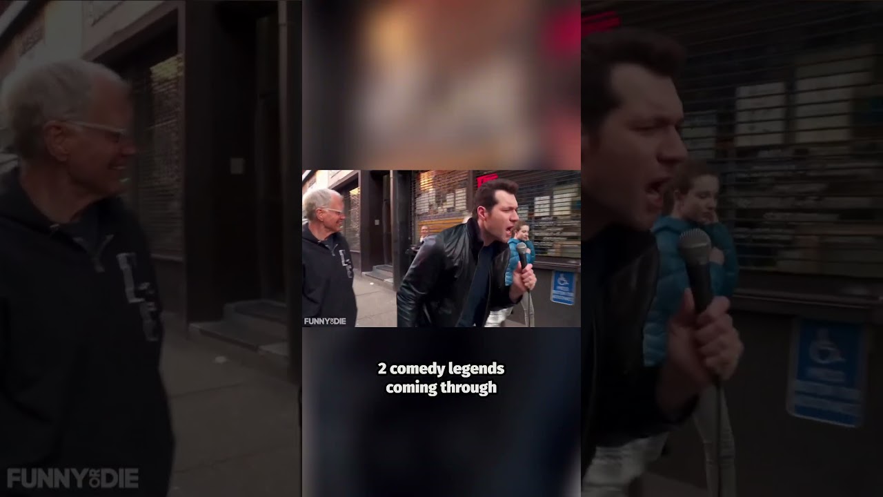 Two comedy legends coming through! (Billy On The Street with David Letterman – 2015)