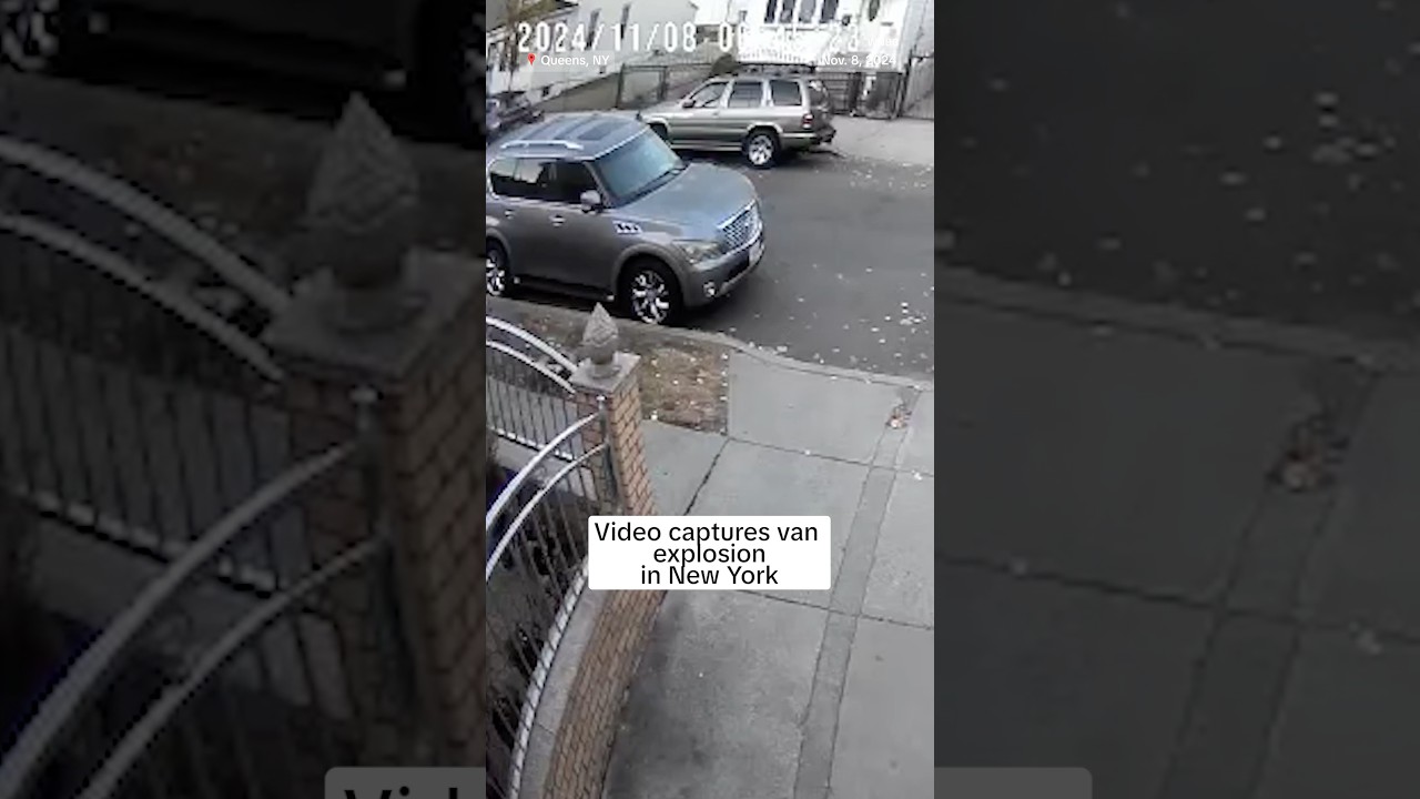 Video captures van explosion in New York