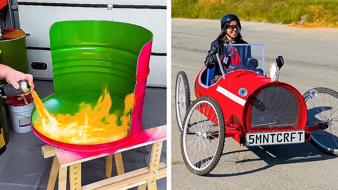 Vintage Racing Car: Amazing Barrel Crafting Ideas!
