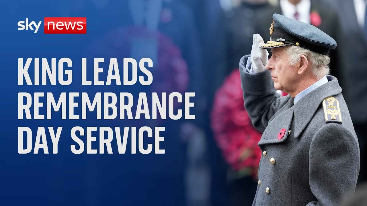 Watch live: King Charles III leads Remembrance Sunday service at the Cenotaph