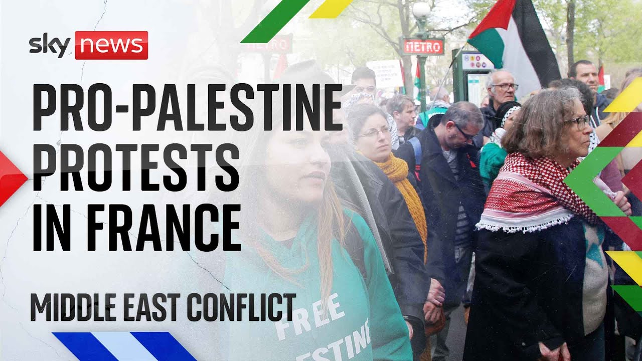 Watch live: Pro-Palestine protests in France ahead of Israel v France football match tomorrow