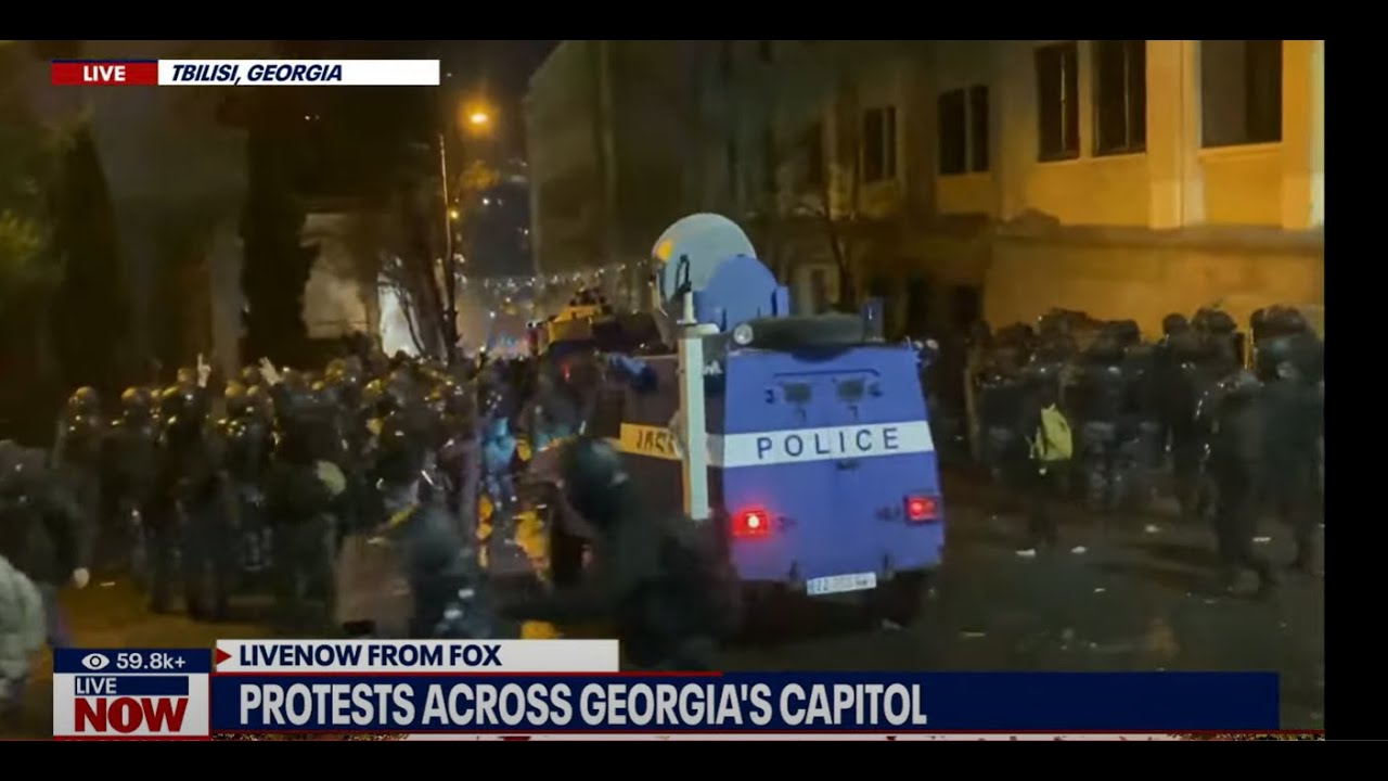 WATCH RAW: Violent protests erupt in Tbilisi, Georgia over EU talks