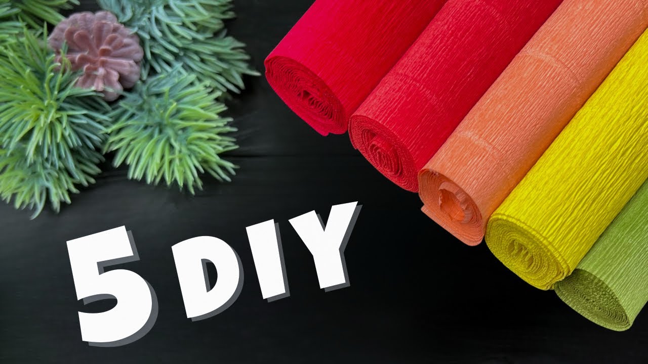 5 IDEAS 💥 Crepe Paper Decoration Ideas Crepe Paper Flowers