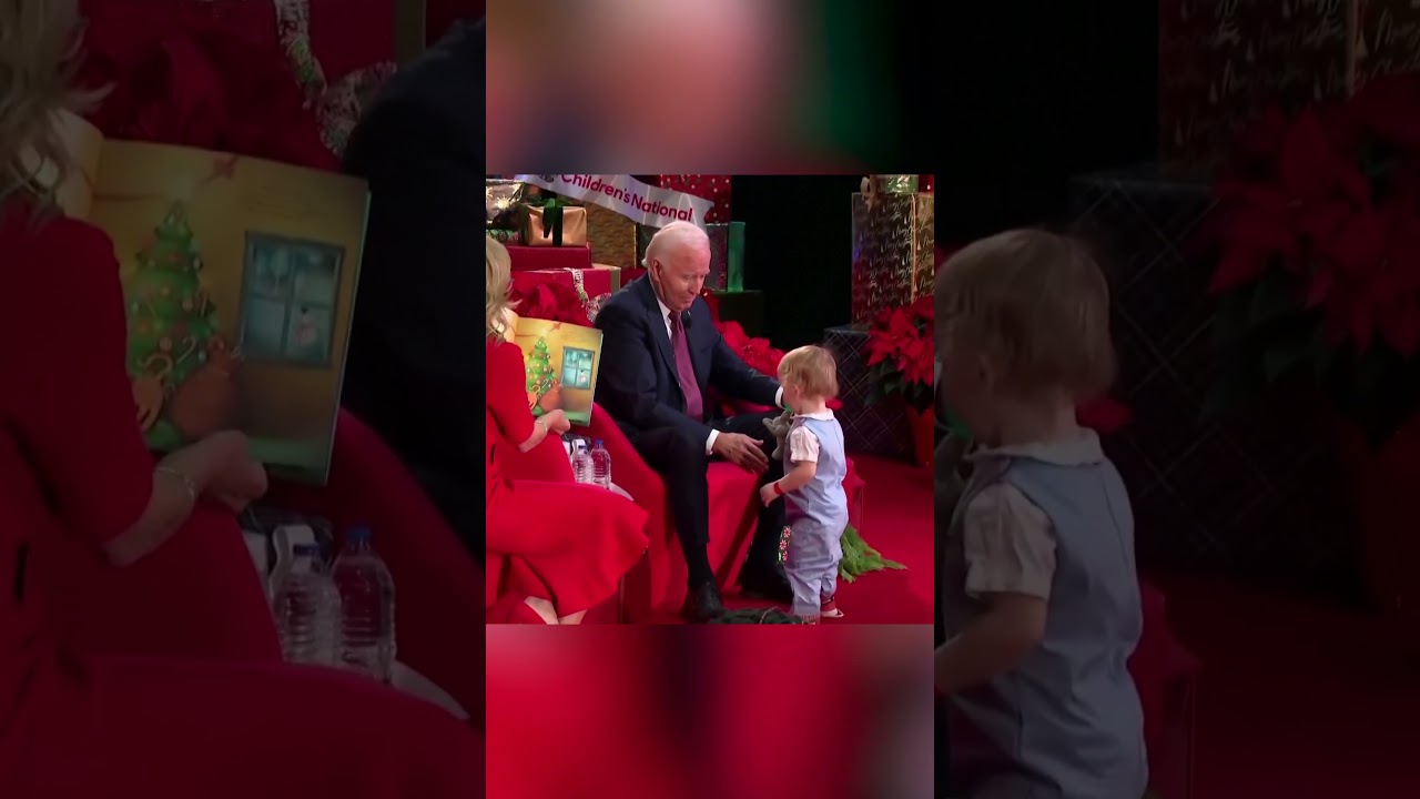 A toddler steals the show at the Bidens’ holiday book reading