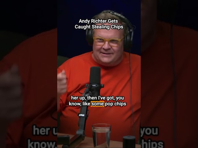 Andy Richter gets caught stealing chips. #conaf #conanobrien #conan #andyrichter