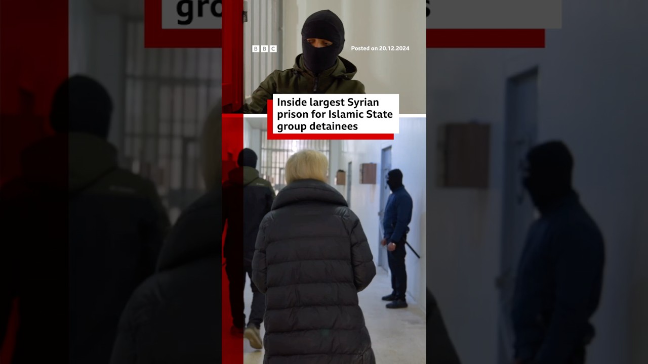 BBC goes inside Syrian prison holding IS detainees. #Syria #Prison #BBCNews