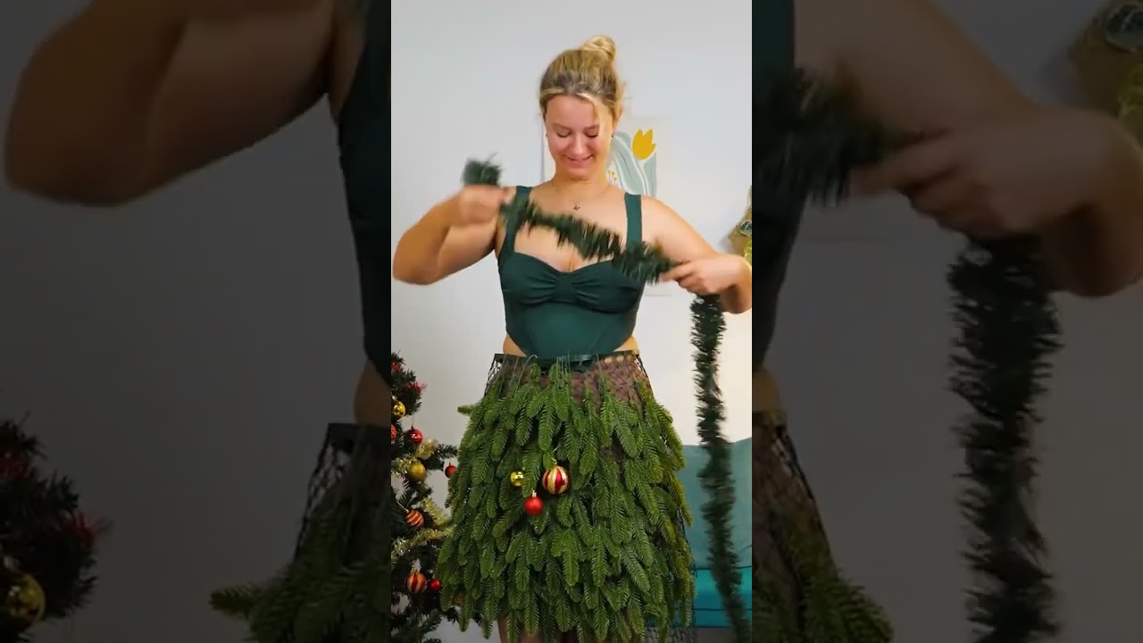 Brilliant idea for Christmas dress and party makeup #shorts #diy