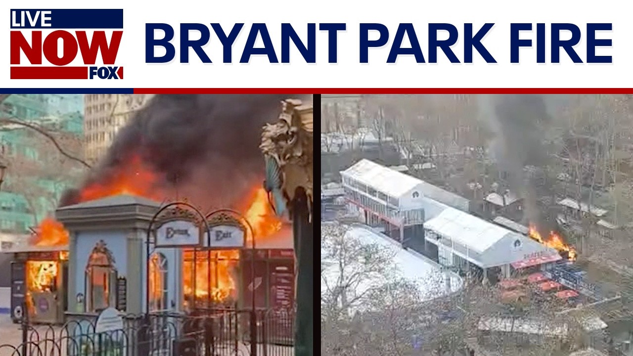 Bryant Park Fire: Several stands engulfed in flames at Manhattan holiday market | LiveNOW from FOX