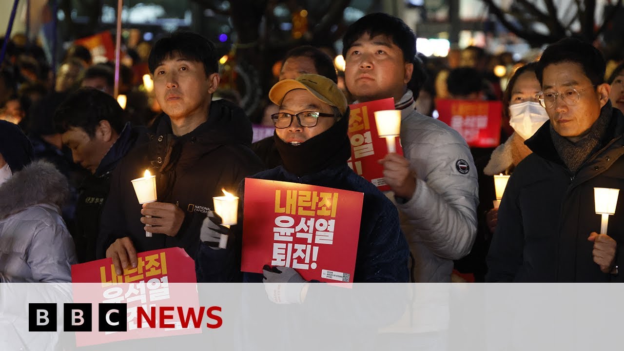 Calls for South Korea’s President Yoon to resign | BBC News