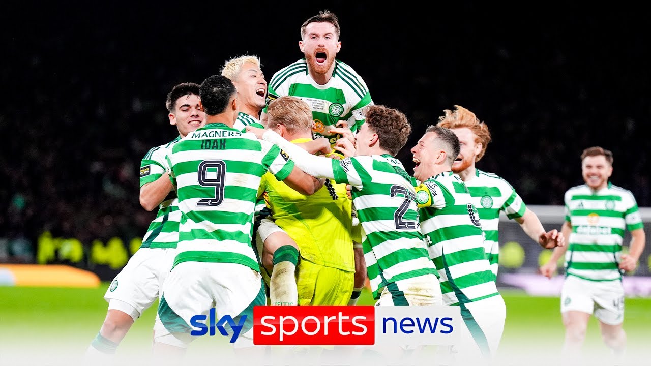 Celtic win Scottish League Cup on penalties after six-goal thriller against Rangers