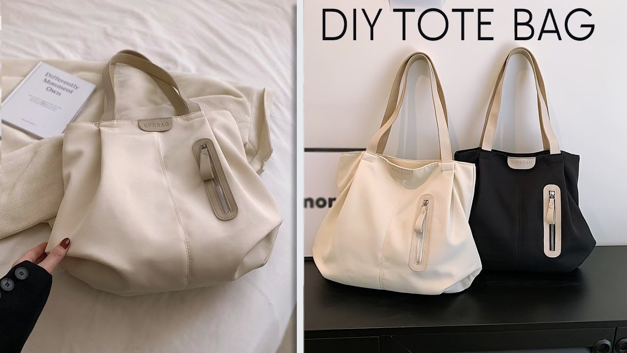 DIY Popular Design Bag From Cloth Making At Home ❤ Front Pocket Tote Bag Idea
