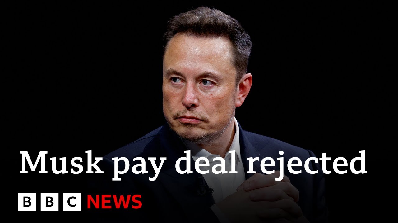 Elon Musk’s record $56bn pay deal rejected for second time | BBC News