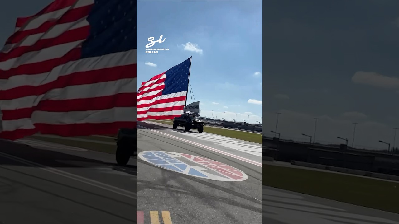 Find a bigger US flag, I’ll wait…🇺🇸 #usa #flag #cars