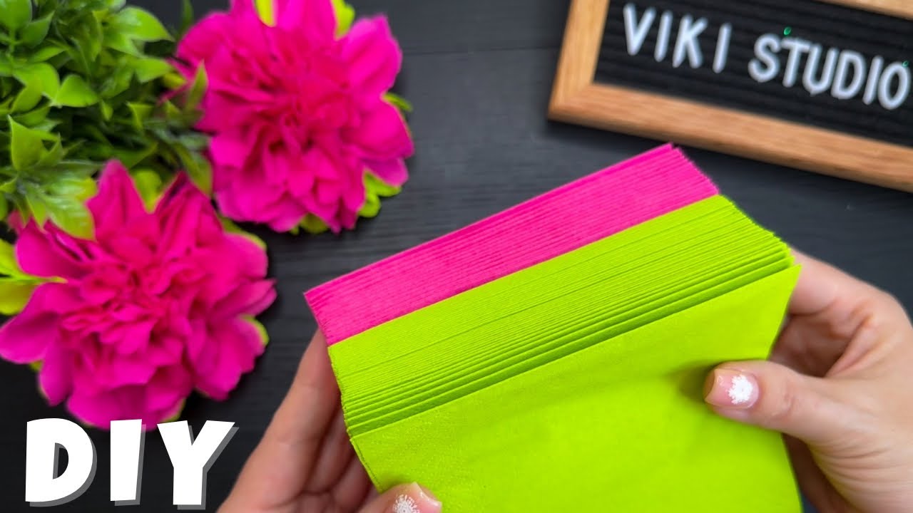 How to make Easy Tissue Paper Flowers  DIY Paper Craft Tutorial