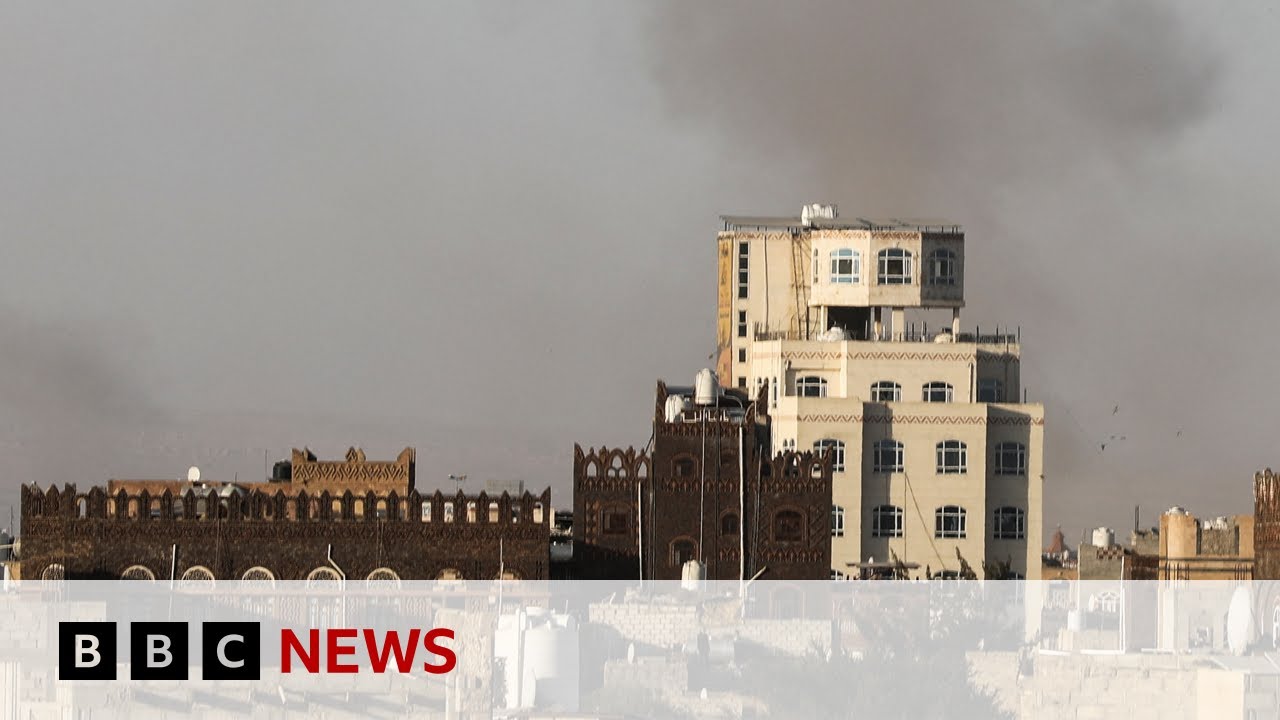 Israeli air strikes hit Yemen’s main international airport | BBC News