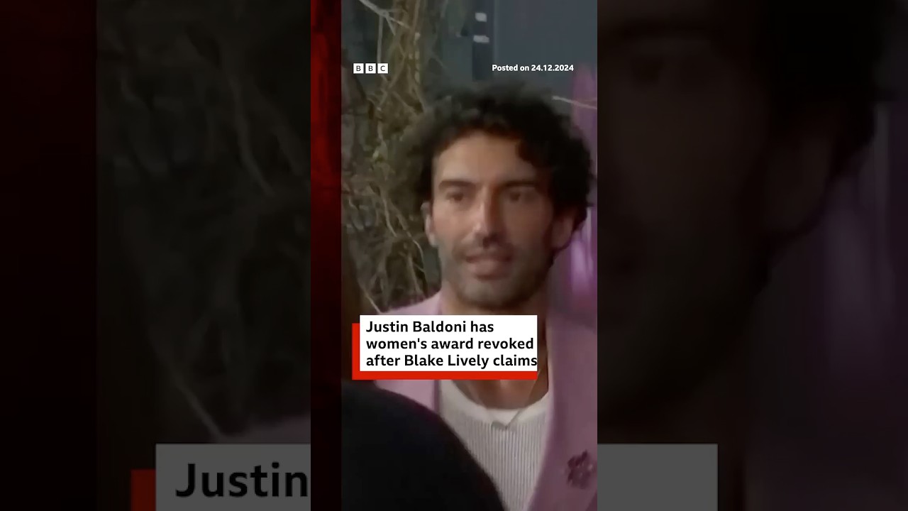 Justin Baldoni has women’s solidarity award revoked. #ItEndsWithUs #BlakeLively #BBCNews