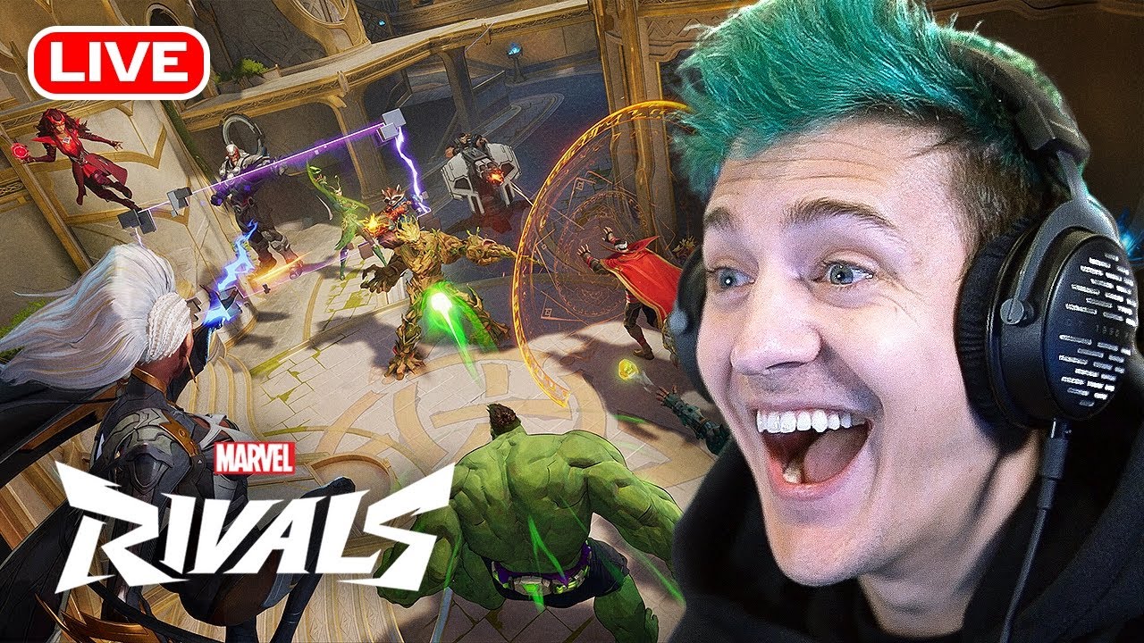 🔴 Ninja Dominates Marvel Rivals All Day Today – Live