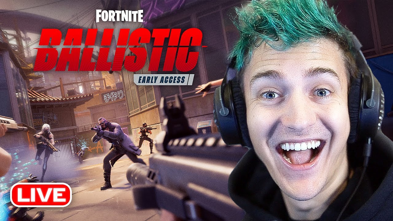 Ninja Plays Fortnite NEW First Person Mode (Ballistic)