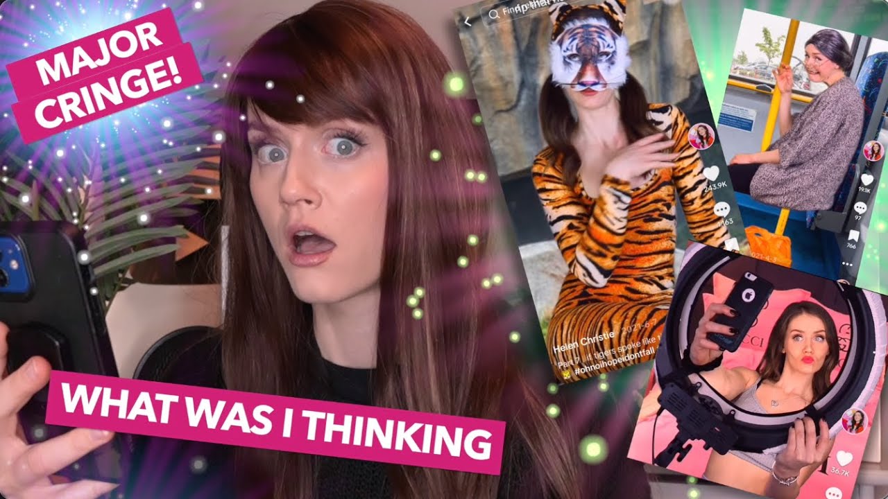 Reacting to my old TikToks (cringe edition)