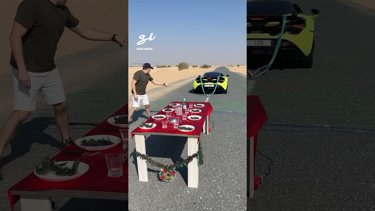 That’s one way to clear the table…🤣 #christmas #supercars #challenge