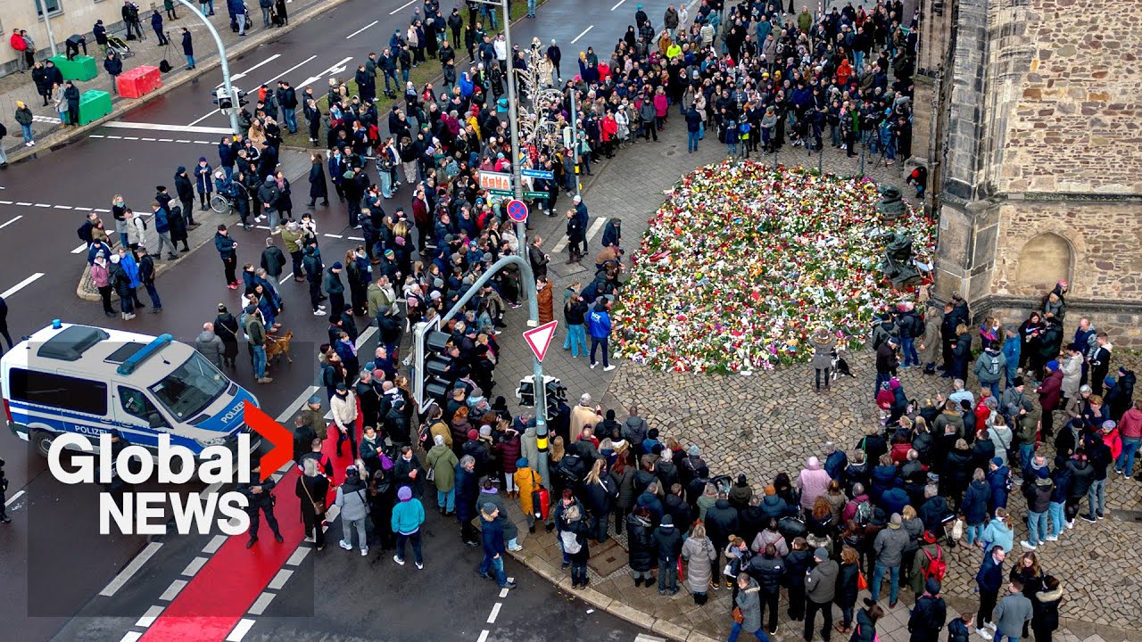 “There were screams of children”: Magdeburg residents grieve after Christmas market attack